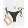 imageEomenie Womens Tie Side Bikini Bottom Cheeky Sexy String Bathing Suit Shorts Low Waist Swimsuit BottomsArmy Green