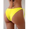 imageEomenie Womens Tie Side Bikini Bottom Cheeky Sexy String Bathing Suit Shorts Low Waist Swimsuit BottomsYellow