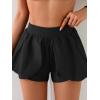 imageEomenie Swim Shorts for Women Tummy Control Boy Shorts High Waisted Bathing Suit Bottom with Builtin PantyBlack