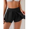 imageEomenie Swim Shorts for Women Tummy Control Boy Shorts High Waisted Bathing Suit Bottom with Builtin PantyBlack
