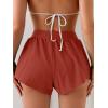 imageEomenie Swim Shorts for Women Tummy Control Boy Shorts High Waisted Bathing Suit Bottom with Builtin PantyBrick Red