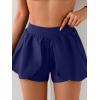 imageEomenie Swim Shorts for Women Tummy Control Boy Shorts High Waisted Bathing Suit Bottom with Builtin PantyNavy Blue