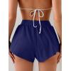 imageEomenie Swim Shorts for Women Tummy Control Boy Shorts High Waisted Bathing Suit Bottom with Builtin PantyNavy Blue