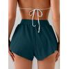 imageEomenie Swim Shorts for Women Tummy Control Boy Shorts High Waisted Bathing Suit Bottom with Builtin PantyPeacock Green