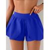 imageEomenie Swim Shorts for Women Tummy Control Boy Shorts High Waisted Bathing Suit Bottom with Builtin PantyRoyal Blue