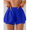 imageEomenie Swim Shorts for Women Tummy Control Boy Shorts High Waisted Bathing Suit Bottom with Builtin PantyRoyal Blue